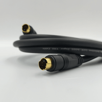KENTECH P02BL2P1 Gold-Plated S-Video Male to Male Cable (2m / Black / OFC) - 
