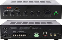 Kentech PA60MBT Amplifier 60W AC/12 - 24VDC 100V 2 Mic Input Usb & SD card BT / FM - 