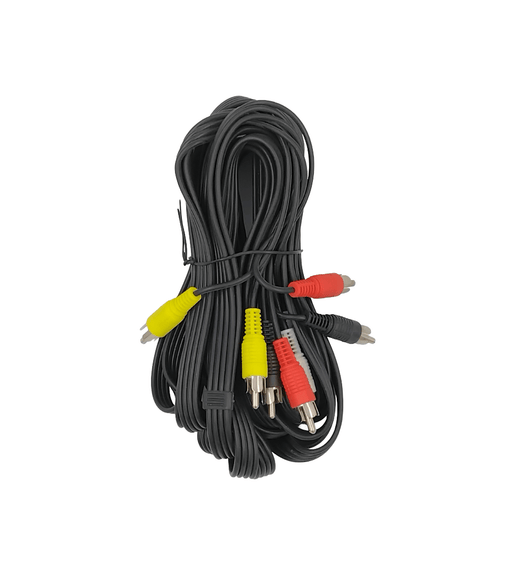 Kentech PCC44T50 4-Way RCA Male to 4-Way RCA Male Audio/Video Cable (5 Meters - Black) - 