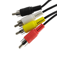 Kentech PCC44T50 4-Way RCA Male to 4-Way RCA Male Audio/Video Cable (5 Meters - Black) - 