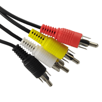 Kentech PCC44T50 4-Way RCA Male to 4-Way RCA Male Audio/Video Cable (5 Meters - Black) - 