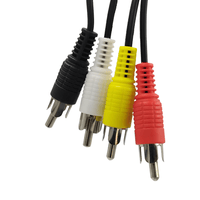 Kentech PCC44T50 4-Way RCA Male to 4-Way RCA Male Audio/Video Cable (5 Meters - Black) - 