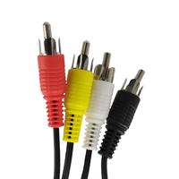 Kentech PCC44T50 4-Way RCA Male to 4-Way RCA Male Audio/Video Cable (5 Meters - Black) - 