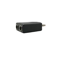 Kentech PP0283/JX3088A 3.5mm Stereo Male Plug to Dual 6.35mm Stereo Female Sockets Adapter - 
