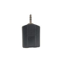 Kentech PP0283/JX3088A 3.5mm Stereo Male Plug to Dual 6.35mm Stereo Female Sockets Adapter - 