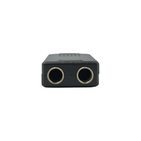 Kentech PP0283/JX3088A 3.5mm Stereo Male Plug to Dual 6.35mm Stereo Female Sockets Adapter - 