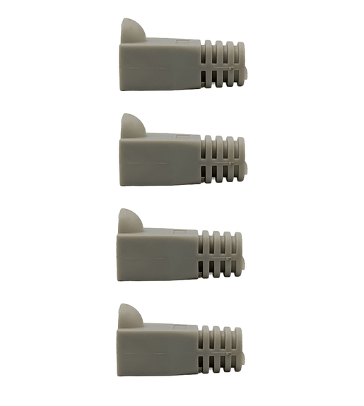 Kentech RJ45BOOT-GYP4 Grey RJ45 Connector Strain Relief Boots (Pack of 4) - 