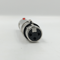 Kentech SA007 3-Pin XLR Female to 6.35mm Mono Locking Socket Adapter - 