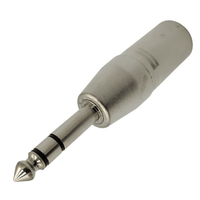 Kentech SA065 3-Pin XLR Male to 6.35mm Stereo TRS Jack Adapter - 
