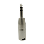 Kentech SA065 3-Pin XLR Male to 6.35mm Stereo TRS Jack Adapter - 