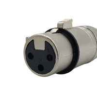 Kentech SA066 3-Pin XLR Female to 6.35mm Stereo TRS Jack Adapter - 