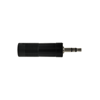 Kentech SA101 3.5mm Stereo Male Jack to 6.35mm Stereo Female Socket Adapter - 