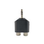 Kentech SA110 3.5mm Stereo Male Jack to 2 RCA Female Sockets Audio Adapter - 