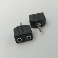 KENTECH SA111 P2 3.5mm Male Stereo Plug to Dual 3.5mm Female Stereo Socket Splitters (Pack of 2) - 