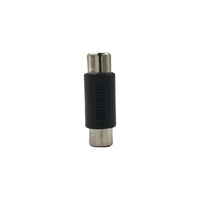 KENTECH SA116P1 Dual 2 x RCA Female to 2 x RCA Female Coupler (Nickel) - 