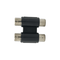 KENTECH SA116P1 Dual 2 x RCA Female to 2 x RCA Female Coupler (Nickel) - 