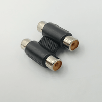 KENTECH SA116P1 Dual 2 x RCA Female to 2 x RCA Female Coupler (Nickel) - 