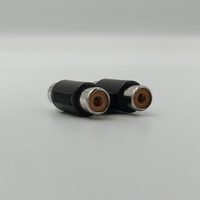 KENTECH SA116P1 Dual 2 x RCA Female to 2 x RCA Female Coupler (Nickel) - 