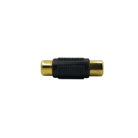 Kentech SA129P1 1 RCA Female to 1 RCA Female Inline Coupler Adapter (Gold P1) - 