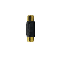 Kentech SA129P1 1 RCA Female to 1 RCA Female Inline Coupler Adapter (Gold P1) - 