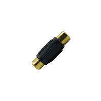Kentech SA129P1 1 RCA Female to 1 RCA Female Inline Coupler Adapter (Gold P1) - 