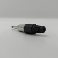 Kentech SJ015MP1 6.35mm Mono Jack Connector with Black Grip - 