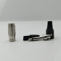Kentech SJ015MP1 6.35mm Mono Jack Connector with Black Grip - 