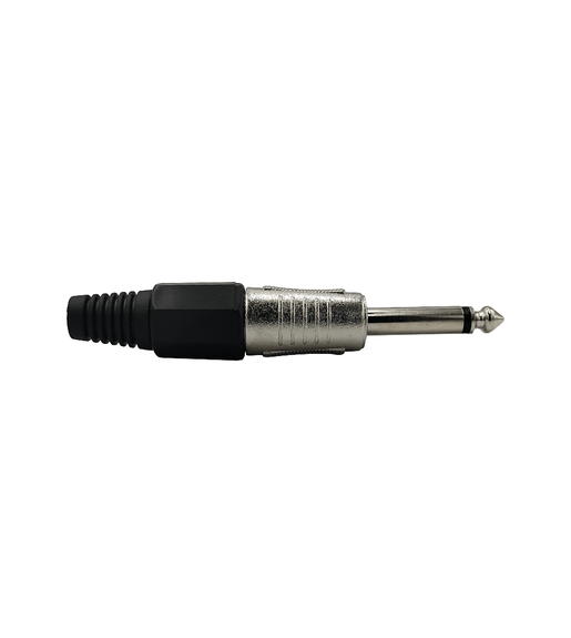 Kentech SJ015MP1 6.35mm Mono Jack Connector with Black Grip - 