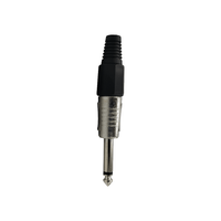 Kentech SJ015MP1 6.35mm Mono Jack Connector with Black Grip - 