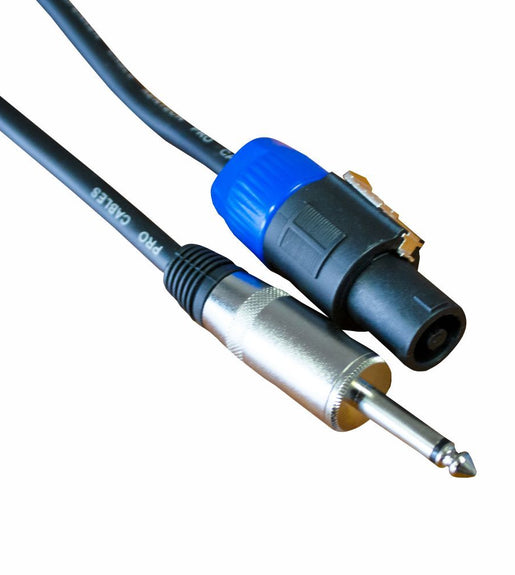 Kentech SPC016 - 10M Speaker Cable Speakon - 6.35mm Mono Jack 10m - 