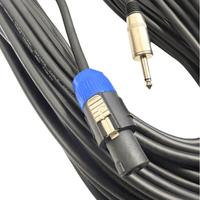 Kentech SPC016 - 20M Speaker Cable Speakon to 6.35mm Mono Jack 20M - 