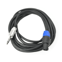 Kentech SPC016 - 5M Speaker Cable Speakon to 6.35mm Mono Jack 5 Meter - 