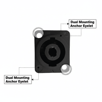 Kentech SS015-4P Speakon Female Rectangular Chassis Mount Connector - 