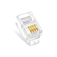 Kentech ST14P4CP5 Telephone Modular Plug 4-Pin 4-Way Connectors - 