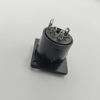 Kentech SX0102 3-Pin XLR Female Chassis Mount Panel Connector (Black) - 