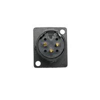 Kentech SX0103 3-Pin Male Metal XLR Chassis Mount Connector - Black - 