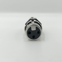 KENTECH SX011P1 3-Pin Female XLR Metal Connector (Black Ring) - 