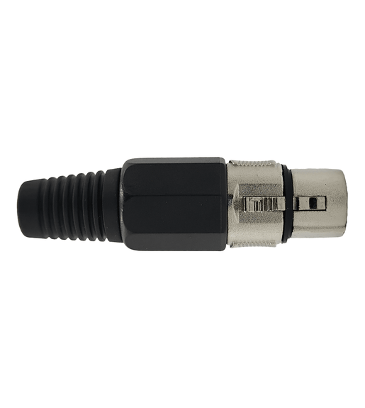 KENTECH SX011P1 3-Pin Female XLR Metal Connector (Black Ring) - 