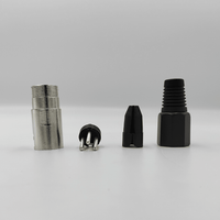 Kentech SX025 3-Pin Male Metal XLR Plug with Black Tail - 