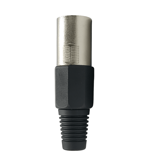 Kentech SX025 3-Pin Male Metal XLR Plug with Black Tail - 