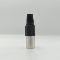 Kentech SX025 3-Pin Male Metal XLR Plug with Black Tail - 