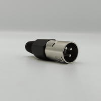 Kentech SX025 3-Pin Male Metal XLR Plug with Black Tail - 