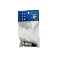 KENTECH SX026P1 3-Pin Female XLR Metal Connector (Black Tail Boot) - 