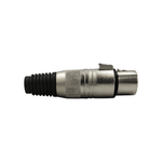 KENTECH SX026P1 3-Pin Female XLR Metal Connector (Black Tail Boot) - 