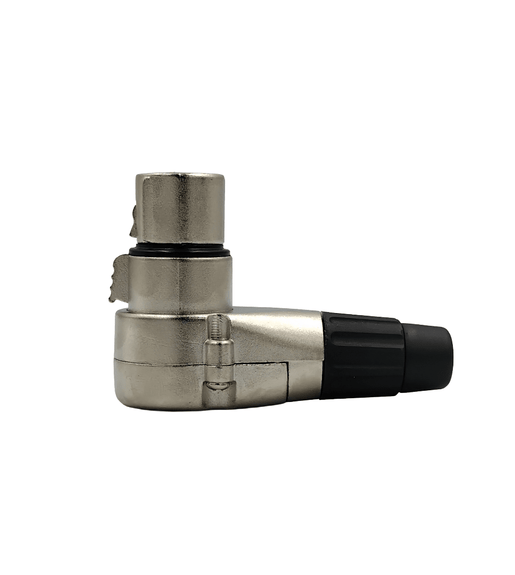 Kentech SX076 Right-Angle Metal 3-Pin Female XLR Connector (Black) - 