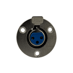 Kentech SX089 3-Pin XLR Female Round Chassis Mount Socket - 