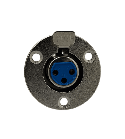 Kentech SX089 3-Pin XLR Female Round Chassis Mount Socket - 
