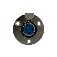 Kentech SX089 3-Pin XLR Female Round Chassis Mount Socket - 