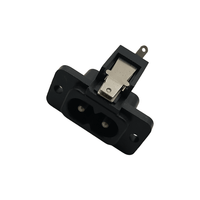 Kentech TF3018P2 2-Pin Figure 8 Chassis Socket Switched (Pack of 2) - 