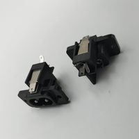 Kentech TF3018P2 2-Pin Figure 8 Chassis Socket Switched (Pack of 2) - 